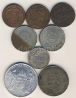 Kis fémpénz tétel 7db, régi és új + 1915. 1K Ag T:2,3,4