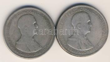 1930. 5P Ag "Horthy" (2x) T:3