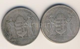 1930. 5P Ag "Horthy" (2x) T:3
