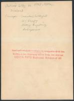 Molnár Lilly színésznő, színezett fotó, Sonya Fotó, pecséttel jelzett, 15x11 cm