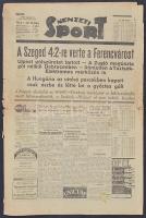 1939 A Nemzeti Sport XXXI. évfolyamának 101. száma, címlapon különböző meccseredményekkel