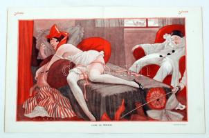 1924 Le Sourire francia humoros erotikus hetilap színes képekkel / 1924 Le Sourire French journal wi...