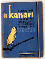 Russ, Karl: A kanári gondozása, tenyésztése és betegségeinek gyógyítása. Bp., 1937, Magyar Könyvkiadó. Kicsit kopott papírkötésben, egyébként jó állapotban.