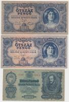 1930. 20P + 1945. 500P (2x) színváltozat, egyiken &quot;N&quot; betű T:III szép papír