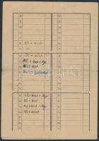 1947 A Magyar Vöröskereszt Gyógyfürdőkórház(Budapest) kitöltött rendelőlapja