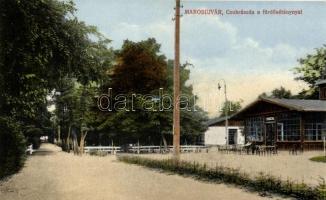 Marosújvár, Ocna Mures; Cukrászda a fürdősétánnyal / confectionery with promenade