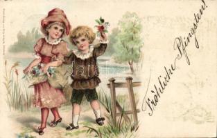 Children greeting card, Fritz Schardt decorated litho (EK)
