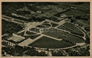 München, Schloss und Schlosspark Nymphenburg / castle, aerial view