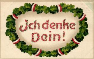 Német hazafias üdvözlőlap, EAS K. 936. litho, Ich denke Dein! / German patriotic greeting card, EAS K. 936. litho
