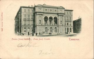 1898 Temesvár, Timisoara; Ferenc József Színház / theater (kopott sarkak / worn edges)