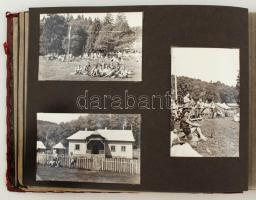 1955 Bükk ifjúsági táborozás fényképei  fotóalbumban, összesen 59db, 14x19cm