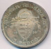 1938. 5P Ag "Szent István" T:2 kis patina
Adamo P8.1