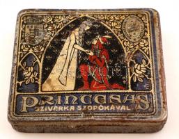 Princesas szivarka szopókával, fémdoboz, 8x9x2cm/ Princesas cigarillos mouthpiece, metalbox, 8x9x2cm