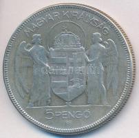 1930. 5P Ag "Horthy jobbra" T:3
Adamo P8