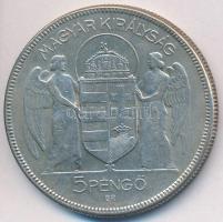 1930. 5P Ag "Horthy jobbra" T:3
Adamo P8