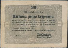 1849. 30kr &quot;Kossuth bankó&quot; T:III