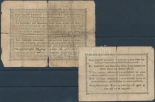 1848. 1Ft "Kossuth bankó" + 1849. 30kr "Kossuth bankó" T:III-,IV