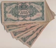 1945. 1000P (30x) legtöbb piros "MNB" bélyeggel T:vegyes