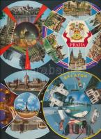 18 db modern kör alakú képeslap, 17 db magyar és 1 db cseh lap, vegyes minőség / 18 modern round pos...