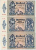 1941. 20P (3x) sorszámkövetők T:I,I-