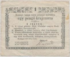 Rozsnyó 1849. 1kr lezárt fóliában T:III