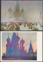 ~430 db modern orosz képeslaptétel, városképes és művész képeslapok 1990 előttről, / ~430 modern Russian postcard lot, town-view and artist postcards pre-1990