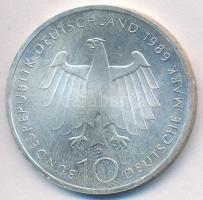 NSZK 1989D 10M Ag "2000 éves Bonn" T:2 ujjlenyomat
FRG 1989D 10 Mark Ag "2000th Anni...