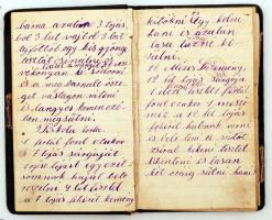 cca 1880-1910 Régi kéziratos receptgyűjtemény, benne érdekes receptekkel, vászonkötésben