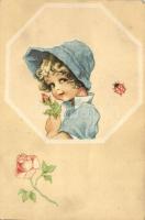 19 db régi gyerek motívumú képeslap, vegyes minőség / 19 old motive postcards, children, mixed quali...