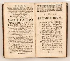 Közelebbről azonosítatlan, nagyszombati tanulók által szerkesztett(?) egyháztörténeti témájú könyv L...