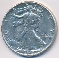 Amerikai Egyesült Államok 1945S 1/2$ Ag &quot;Walking Liberty&quot; T:2 USA 1945S 1/2 Dollar Ag &quot;Walking Liberty&quot; C:XF