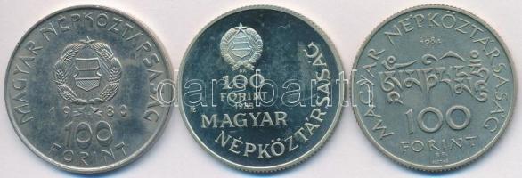1980. 100Ft "Szovjet-magyar közös űrrepülés" + 1983. 100Ft "Széchenyi István" er...