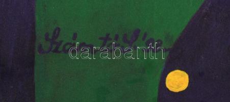 Szántó Sándor (1945-): Jelek II. Olaj, farost, jelzett, keretben, 58×48 cm