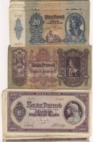 Kis tétel bankjegy pengő-infla 21db T:II,III/III,IV