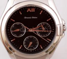 Francis Delon quartz óra újszerű állapotban, jól működik, naptáros. Díszdobozban / New quartz watch
