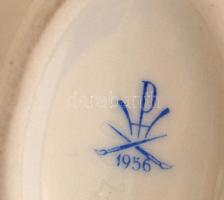 Herendi tojás alakú bonbonier, kézzel festett, hibátlan, jelzett, 11x7,5x7 cm