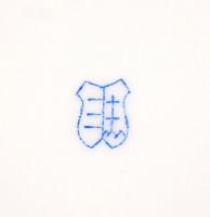 Herendi virágmintás mély és lapos tányér, kézzel festett, hibátlan, jelzett, d: 26 cm