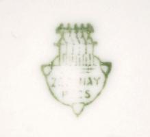 Porcelán tétel süteményes tálakkal, asztali kínálóval, kis kiöntővel, fűszertartóval, összesen 9 db