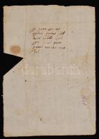 1698 Tőke Mihály marosszéki bíró által kiállított záloglevél, magyar nyelven, rányomott felzetes via...