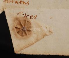 1698 Tőke Mihály marosszéki bíró által kiállított záloglevél, magyar nyelven, rányomott felzetes via...