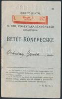 1917 Ortutay Gyula (1910-1978) néprajztudós, politikus postatakarékpénztári betétkönyvecskéje