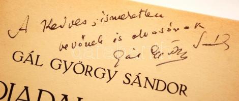 Gál György Sándor: Diadalszekér I. Bp., 1936, Dante. Aranyozott kiadói félvászonkötésben, a borítótá...