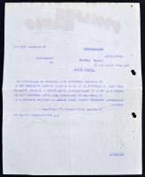 1933 Philips Radio, Societá Anonima Italiana fejléces hivatalos levél, kilyukasztva,28x22cm