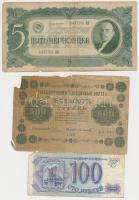 Szocialista Szövetségi Szovjet Köztársaság 1918. 500R + Szovjetunió 1937. 5Ch + 1961. 1R + 25R + 100R (2x) + Oroszország 1993. 100R + 200R + 500R T:III,III- Russian Socialist Federated Soviet Republic 1918. 500 Rubles + Soviet Union 1937. 5 Chervontsev + 1961. 1 Ruble + 25 Rubles + 100 Rubles (2x) + Russia 1993. 100 Rubles + 200 Rubles + 500 Rubles C:F,VG