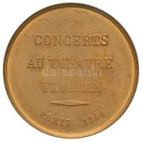 Franciaország 1844. "Liszt Ferenc koncert 1844 Párizs" Br emlékérem. Szign.: A. Bovy (14,0...