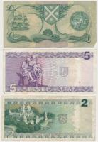 Vegyes: Litvánia 1993. 2L + 5L + Skócia 1986. 1Ł T:III
Mixed: Lithuania 1993. 2 Litai + 5 Litai + S...