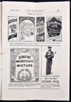 1889 The Trade Marks Journal, Védjegyek, londoni kiadvány, pp.:20, 27x18cm