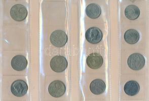 146db-os vegyes magyar és külföldi hobbi fémpénz gyűjtemény 4db berakólapon, néhány jobb darabbal T:...