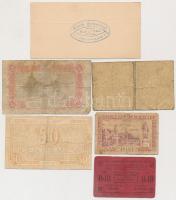 Vegyes: Ausztria 1915. Kenyérjegy + Franciaország ~1914-1918. 2db klf szükségpénz + Belgium ~1918. 3...