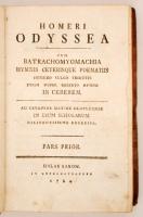 Homeri Odyssea cum Batrachomyomachia hymnis ceterisque poematiis Homero vulgo tributis. I-II kötet e...